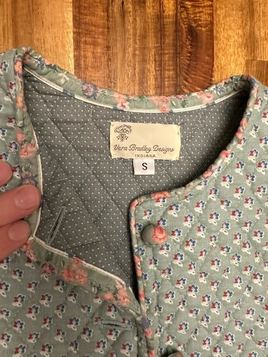 Vera Bradley “Green Mist” Floral Quilted Jacket and Skirt - Picture 5 of 6